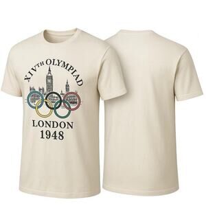 1948 London Olympics Heritage Collection Cream T-Shirt Men’s Medium Official IOC